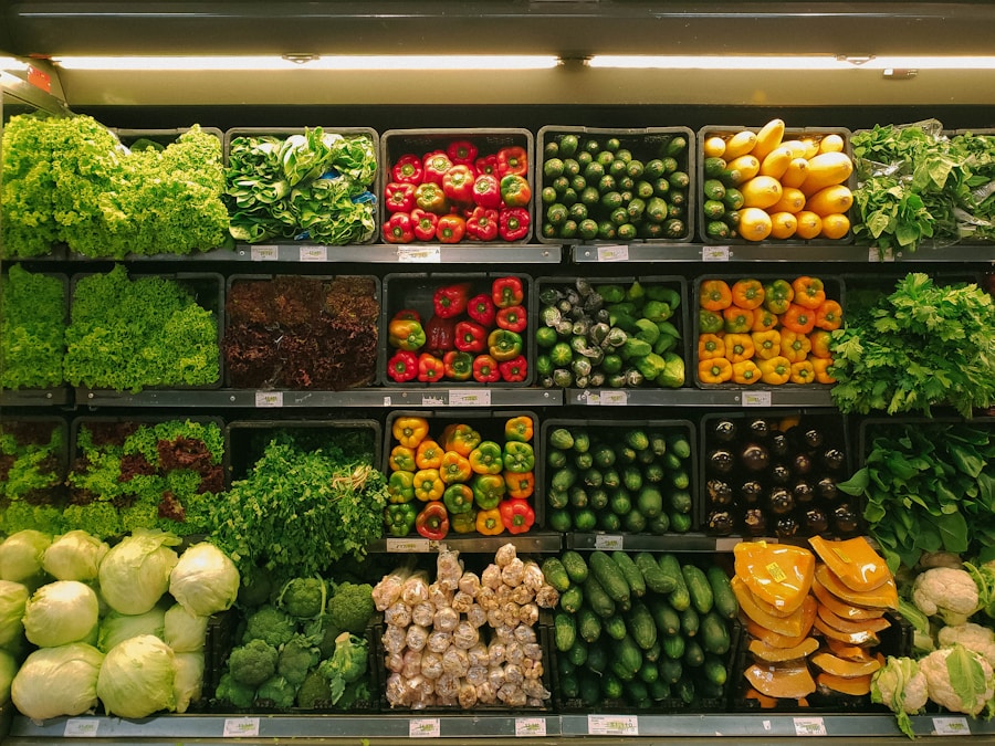 Carefully selected products on supermarket shelves
