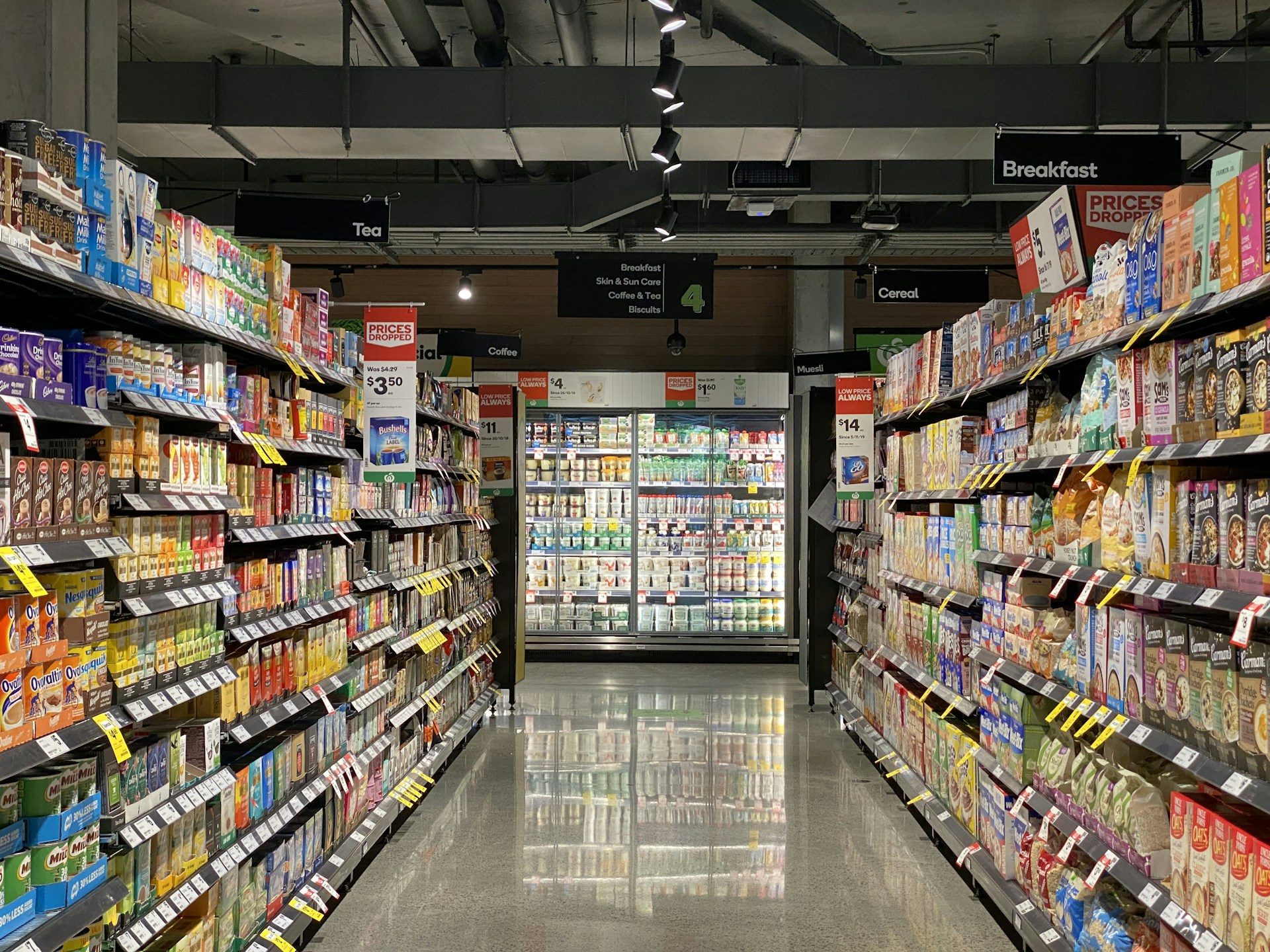 Premium supermarket with fresh vegetables, fruits, and grocery essentials at Mythri Mart