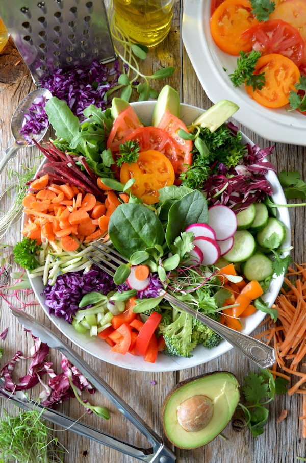Fresh vegetables and fruits
